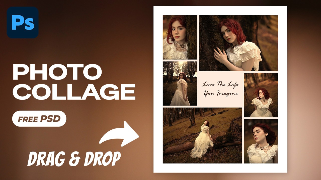 How to Create a Photo Collage Using Frame Tool in Photoshop