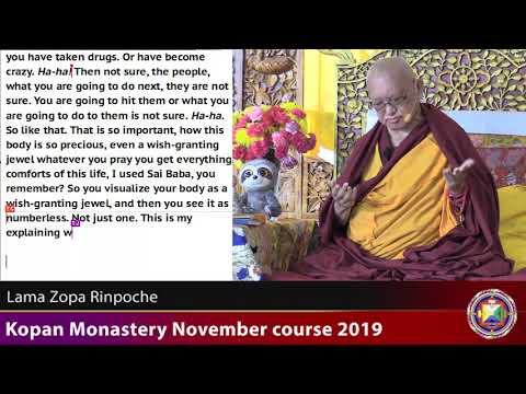 20191207 1500 LZR Kopan - Giving part of tonglen meditation. How to think when you have problems.