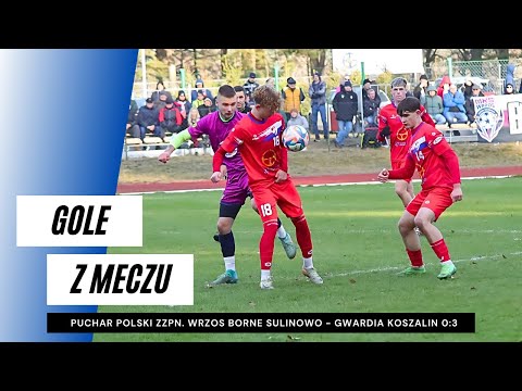 Gole z meczu Wrzos Borne Sulinowo - Gwardia Koszalin 0:3 (Puchar Polski ZZPN)