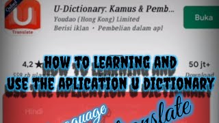 Learn english free and improve english vocabulary  using u dictionary application