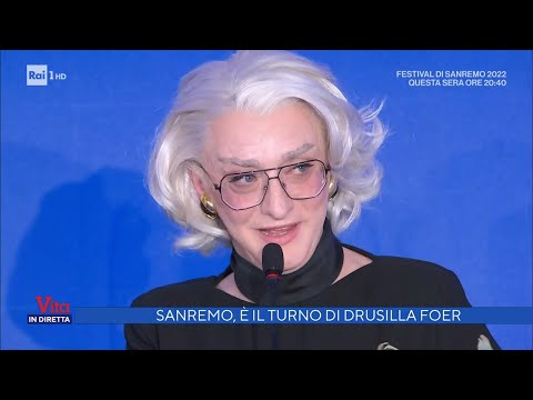 Sanremo, è il turno di Drusilia Foer - La vita in diretta 03/02/2022