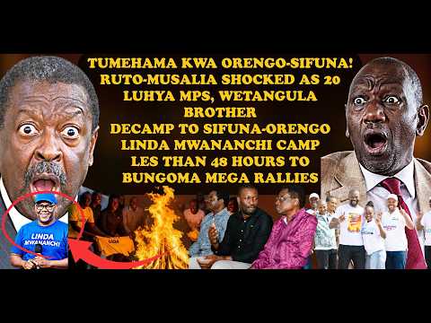 RUTO-MUSALIA SHÒCKED AS 20 LUHYA MPS, WETANGULA BROTHER JOIN ORENGO-SIFUNA CAMP HRS TO BUNGOMA RALLY