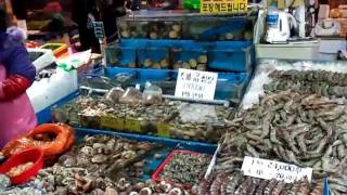 preview picture of video 'Mercado de pescado y marisco de Noryangjin (Seúl, Corea)'