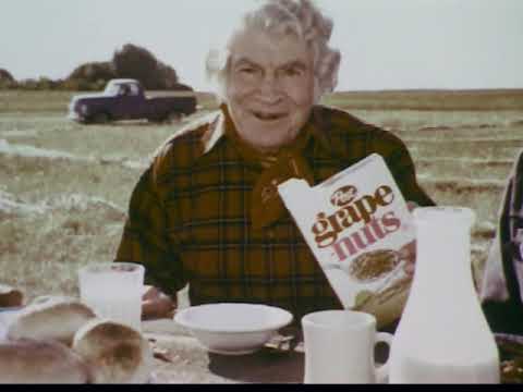 Grape Nuts   Euell Gibbons "Eating breakfast with some Wheat Farmers" HQ