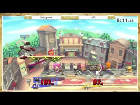 Sm4sh: A1SS3 - Skippyrook (ROB) Vs KID (Marth) - Losers Eighths