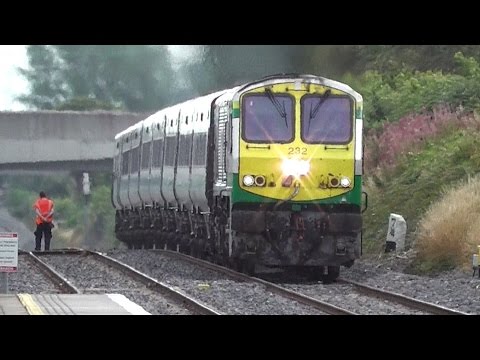 IE 201 Class Loco + MK4 Intercity Train - Adamstown, Dublin