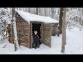 1 Year In Log Cabin Survival Shelter Building Camping Repairing Bushcraft Shelter