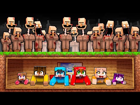 Apocalipsis de ALDEANOS MUTANTES vs Base Segura en Minecraft