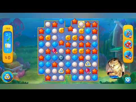 Fishdom 2022, no Boosters,  744  level  -  прохождение без бустеров,  744  уровень.