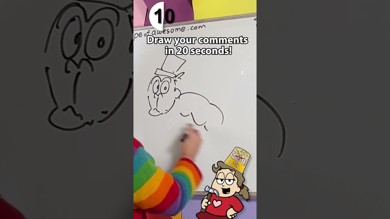 Under 20 seconds in top hat  #art #funny #jokes #dadjokes #comedian #cartoon #speeddrawing