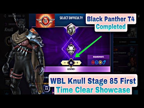 Black Panther T4 Completed | WBL Knull Stage 85 First Time Clear Showcase - Marvel Future Fight