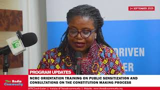 NCRC ORIENTATION TRAINING ON PUBLIC SENSITIZATION & CONSULTATIONS ON THE CONSTITUTION MAKING PROCESS