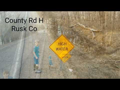 Flooded Rusk Co H - Beaver on Road