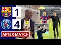 🔵Barcelona vs PSG (1-4) HIGHLIGHTS | Barcelona Sad Reaction & PSG Dressing Room Celebration!
