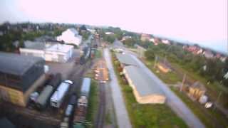 preview picture of video 'Klostermansfeld Bahnhof aus der Luft / Klostermansfeld railroad station from above, FPV'