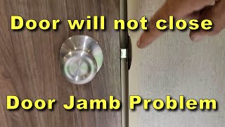 RV Bathroom Door will not close and Door Jamb Issues REPAIRED