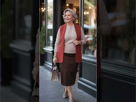 Chic Fall Outfits styles for women over 50 #fashionover50 #style #fashionstyle #fashion#elegantstyle