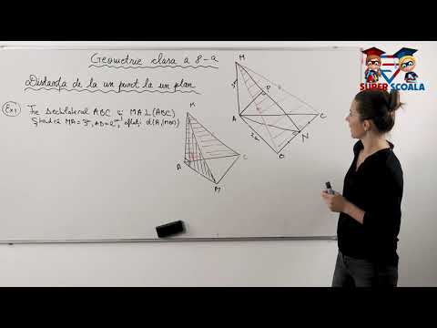 Clasa a VIII-a - Distanța de la un punct la un plan. Exercițiu