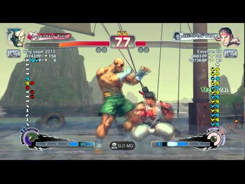 USFIV~ Sagat (king sagat 2010) vs.  Ryu (Easyman CH) HD