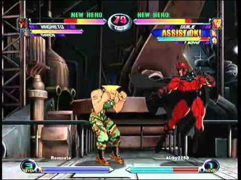 MvC2 Online (360): Brett (Psy/Mag/Tha) vs Kirby2258 (Gui/Psy/Tron) 3 .:6.14.11:.