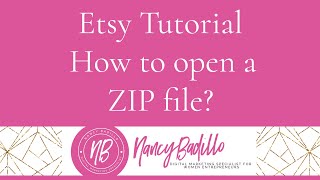 How to open a zip file?  Etsy Tutorial