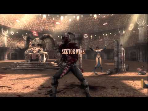 Mortal Kombat 9 , Online Fights , MKW_Target ( Element ) Vs SharasR