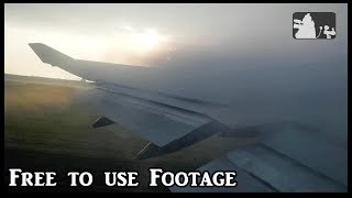 KLM - Boeing 747 Jumbo Jet Takeoff (Beautiful Condensation) Free to use footage