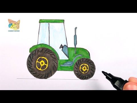 comment dessiner un tracteur facilement