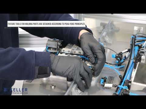 Automatic 4-color pad printer, compatible with an injection molding machine KELLER