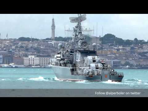 Krivak Class Frigate Ladny 861 on the Bosphorus