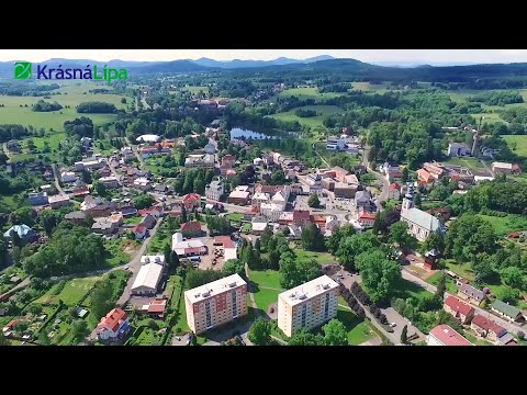 Krásná Lípa z ptačí perspektivy