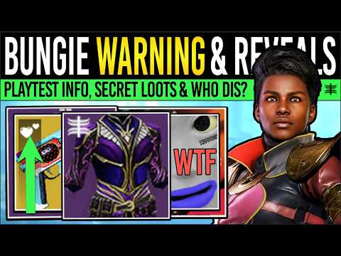 Bungie News: COMMUNITY WARNING & PLAYTEST HOPIUM! Secret D2 LOOT, Ikora 3.0, Big REVEALS & More