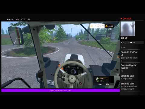 Bushio Soul's Live PS4 Broadcast -Farming Simulator 15 -Sosnovka-clearing trees to make new field