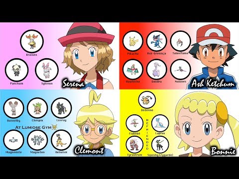 Serena, Bonnie & Clemont's Pokémon (Bonus: Ash)