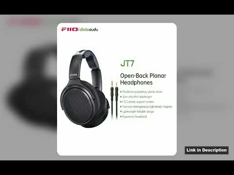 FiiO JT7 OverEar Planar Magnetic Audiophile Headphones with 95x86mm Planar Driver designAdjustable H