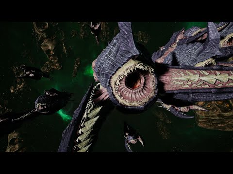 Tyranids vs Orks - Skalgrim Mod - Massive Battle - Battlefleet Gothic Armada 2