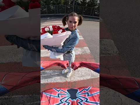 Romantic Spider-Man vs Crazy Girl In Love #love #romantic #spiderman #crazygirl  #cute #epic #funny