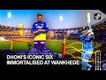 Mumbai MS Dhoni S Iconic 2011 World Cup Winning Six Immortalised At Wankhede Stadium