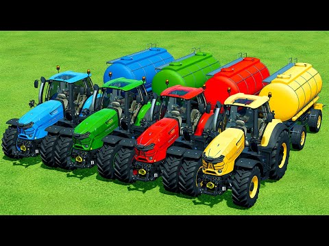 DEUTZ FAHR TRACTORS and WATER TANKS PARKOUR - Farming Simulator 22