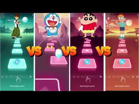 Ben 10 VS Doraemon VS Shinchan VS Kiteretsu  Tiles Hop EDM Rush
