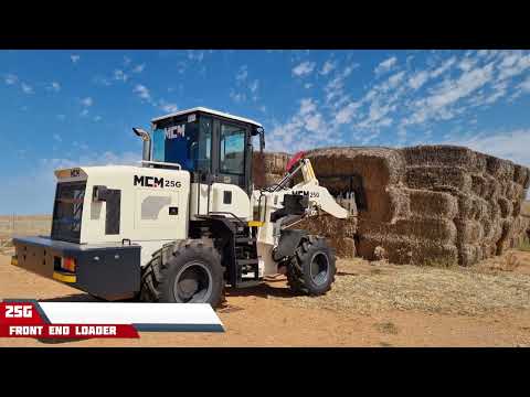 Handling Big Pack Bales with MCM's 25G FEL Equipped With Bale Fork Attachment