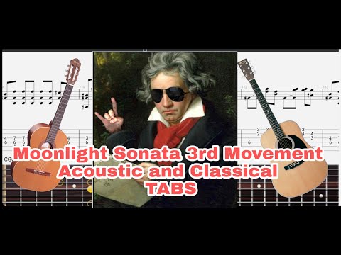 Moonlight sonata 3rd movement Acoustic guitar Tabs