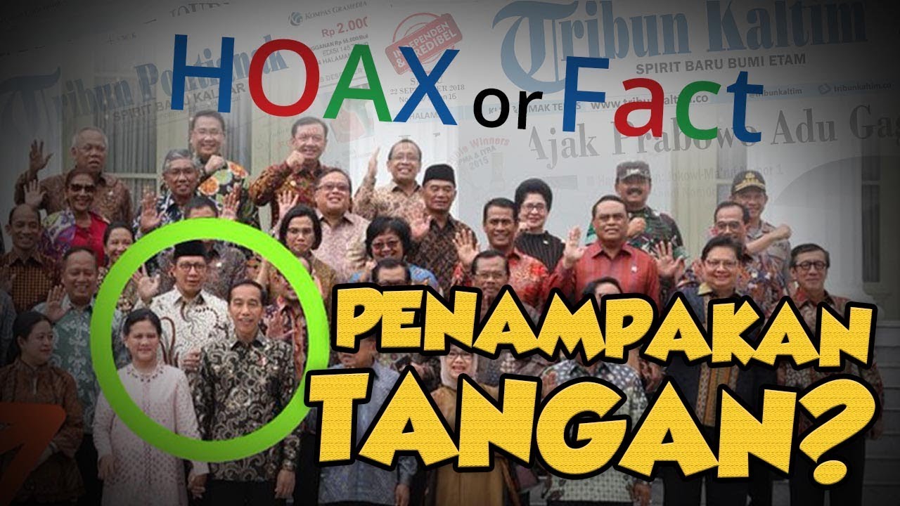 Hoax or Fact: Penampakan Tangan di Pundak Jokowi saat Perpisahan Menteri?