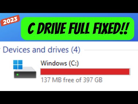 C Drive Full And Showing Red Issue Windows 11/10[Easy Way]