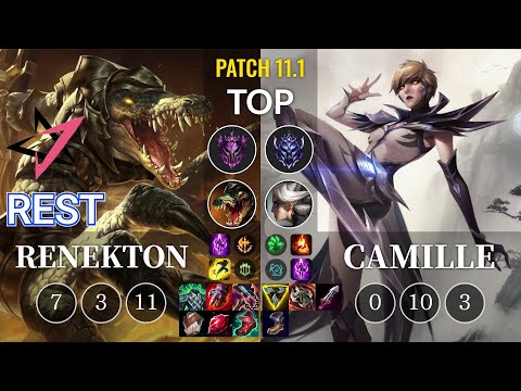 JT Rest Renekton vs Camille Top - KR Patch 11.1