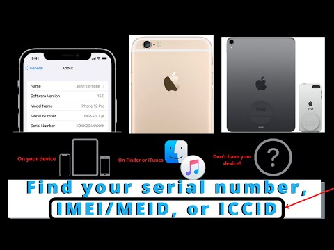 Find the Serial number, IMEI, MEID, or ICCID on your iPhone, iPad, or iPod touch