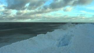preview picture of video 'Baltic Sea in winter January 02 2011 Łeba Polish'