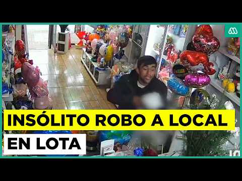 Cámaras captan insólito robo en local de Lota
