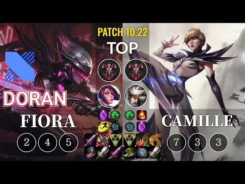 DRX Doran Fiora vs Camille Top - KR Patch 10.22