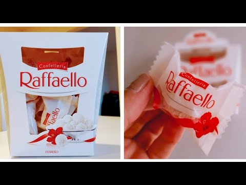 Ferrero Raffaello Almond, coconut & White Chocolate Cream Ball Unboxing and Review#raffaelloferrero